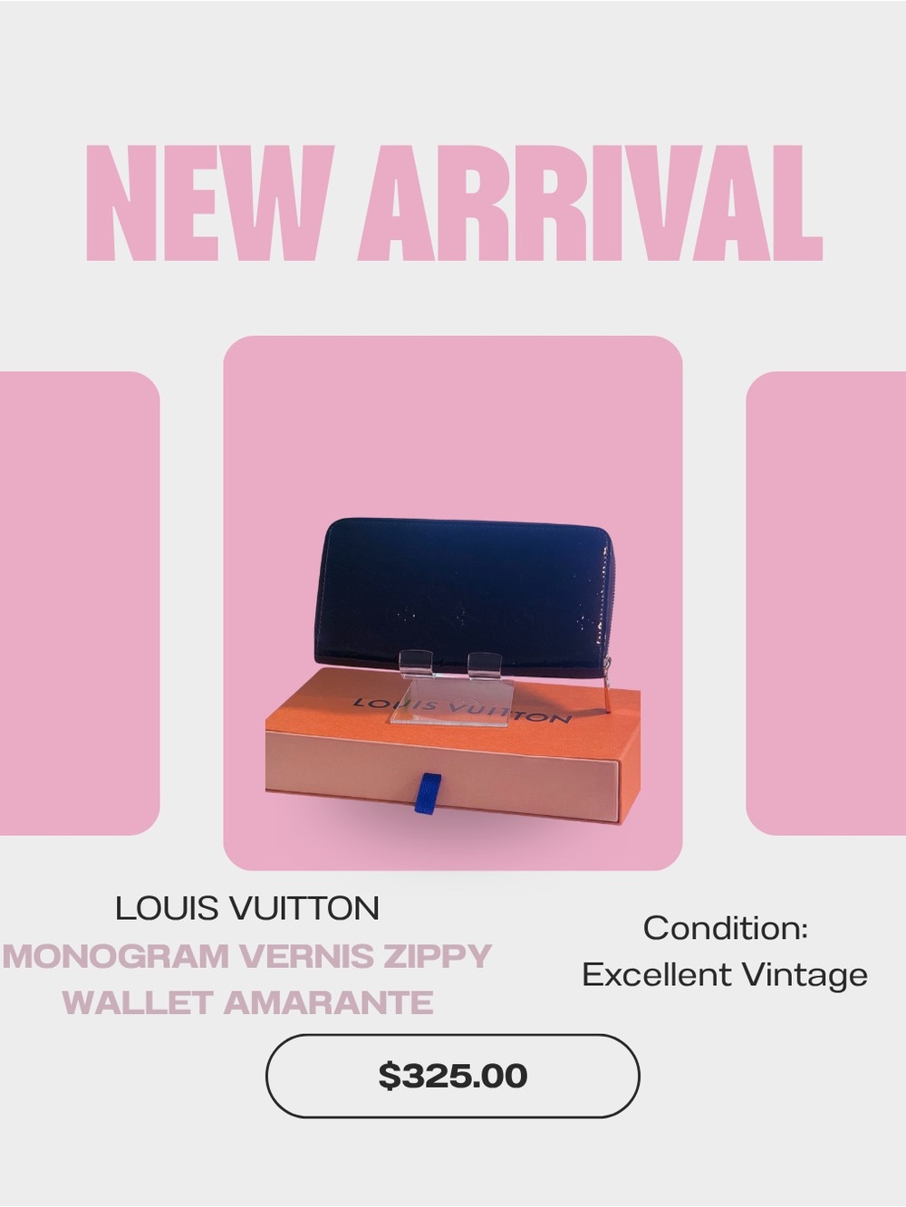 Louis Vuitton Vernis Zippy Wallet - Amarante